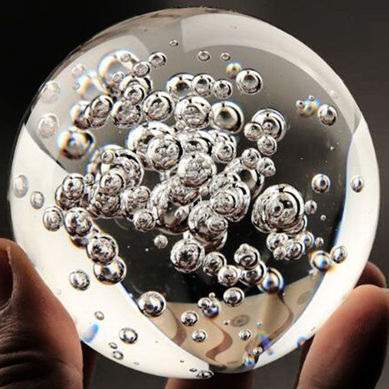 Paper Weight Crystal - Bola de cristal de burbuja transparente,