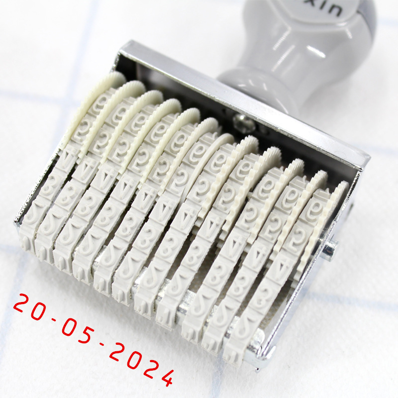 Rubber Date Stamp - Sello de número portátil de 8/10
