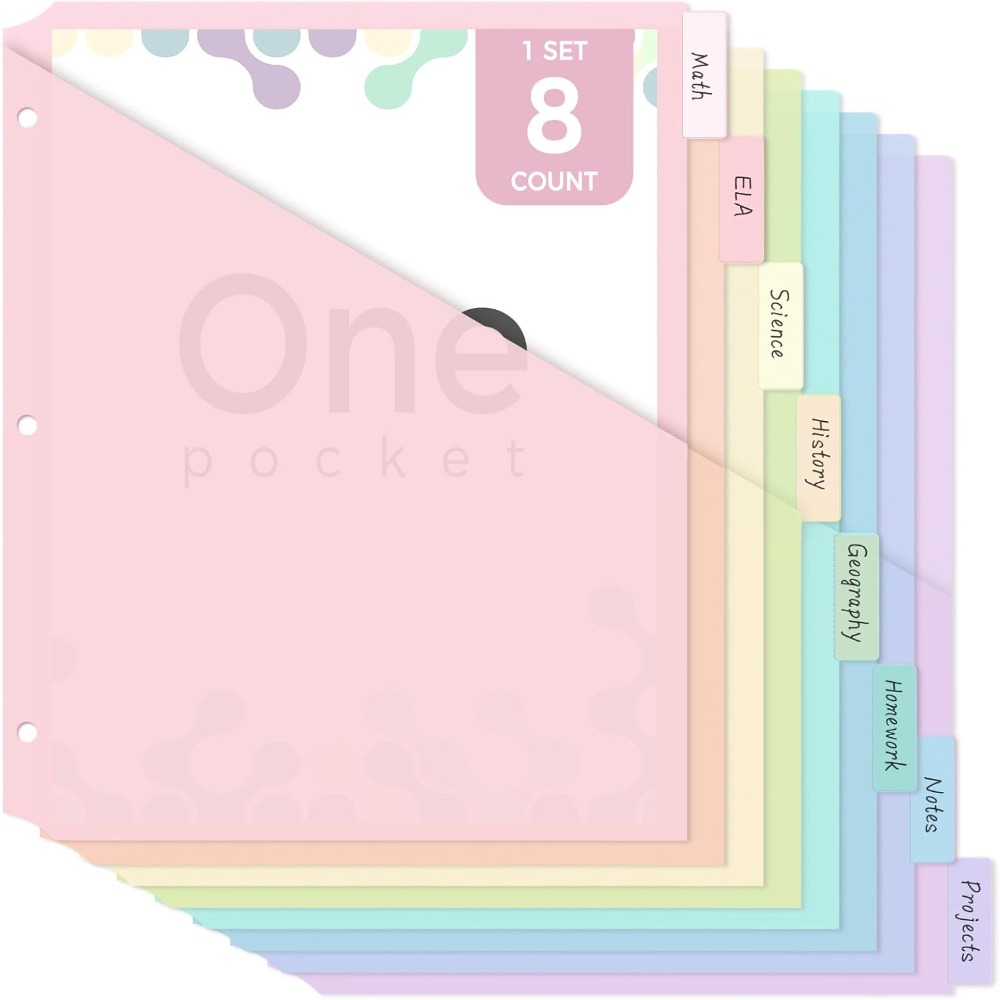 Tab Divider A4 - 8 Separadores de Carpeta A4 en