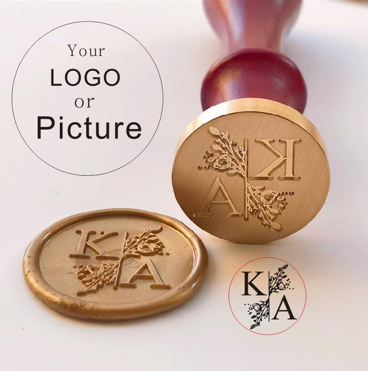 Rubber Date Stamp - Sello de cera personalizado, sello personalizado