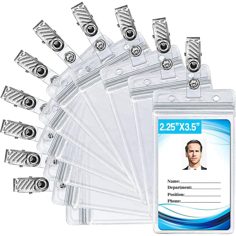 Index Card Holder - Portatarjetas de identificación con clip metálico