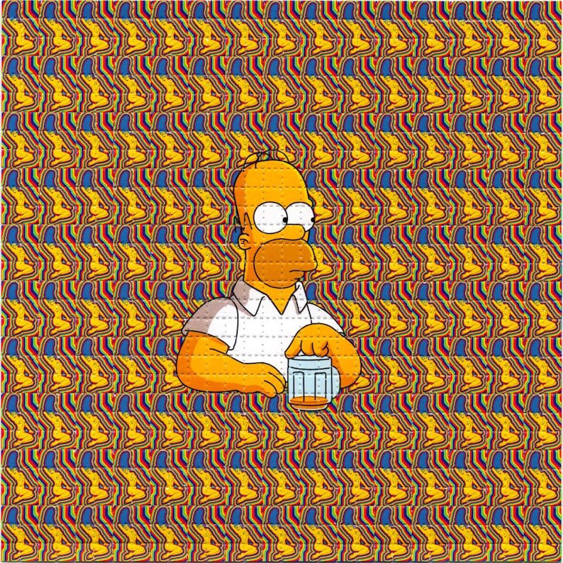 Ink Blotter Paper - Naked Marge psicodélico LSD/antica sin ácido,