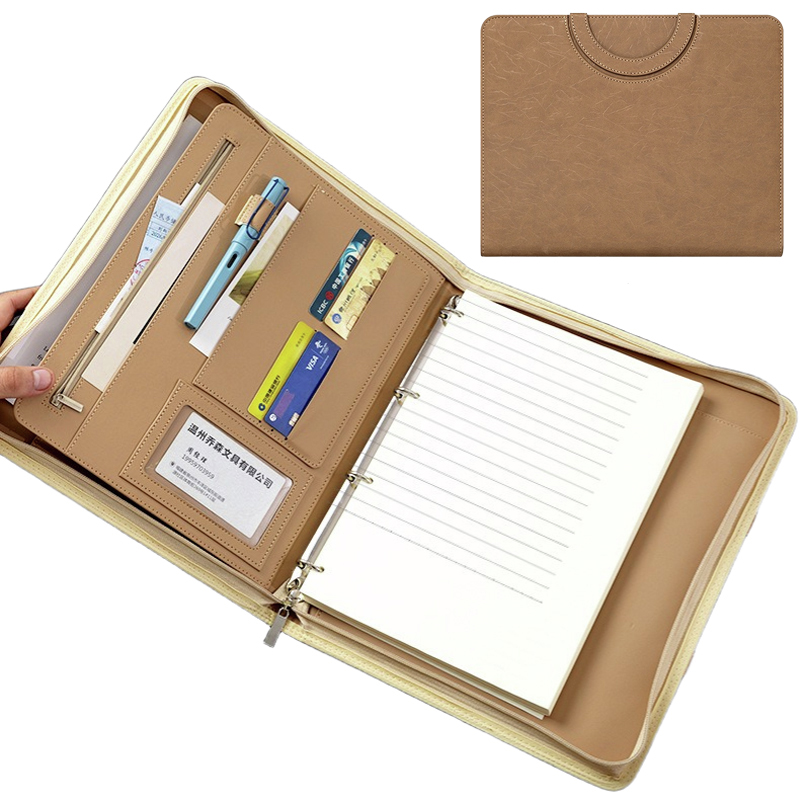 Binder A4 Lever - Carpeta Portafolio Multifuncional A4 de Cuero