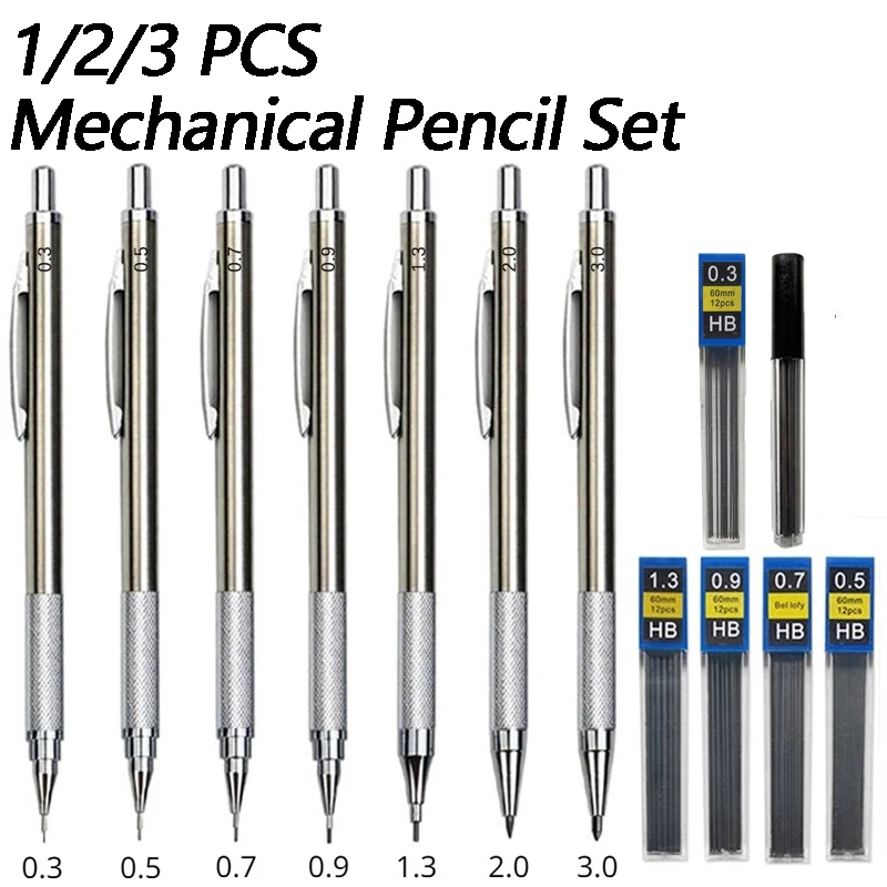 Mechanical Pencil 0.3 - 1/2/3 Uds. Lápices de dibujo de