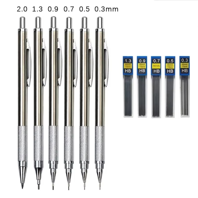 Mechanical Pencil 0.3 - Juego de lápices mecánicos de metal