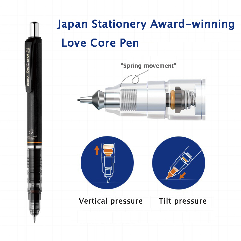 Lápiz mecánico ZEBRA DelGuard, - Mechanical Pencil 0.3 reseña y precio