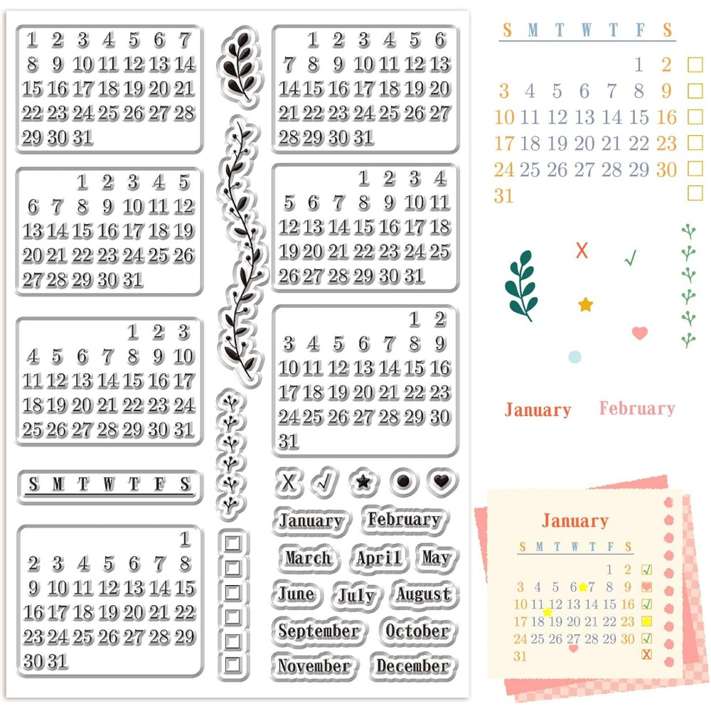 Hojas de sellos transparentes  - Rubber Date Stamp reseña y precio