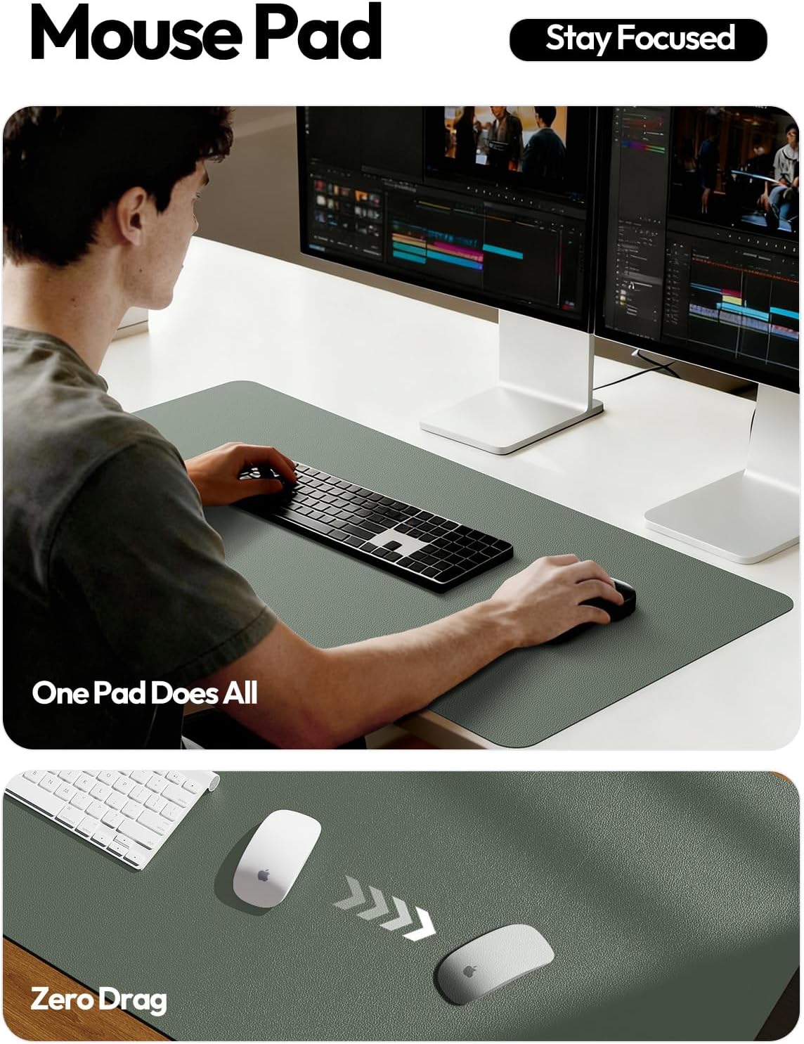 Protector de Escritorio de Cue - Leather Desk Pad reseña y precio