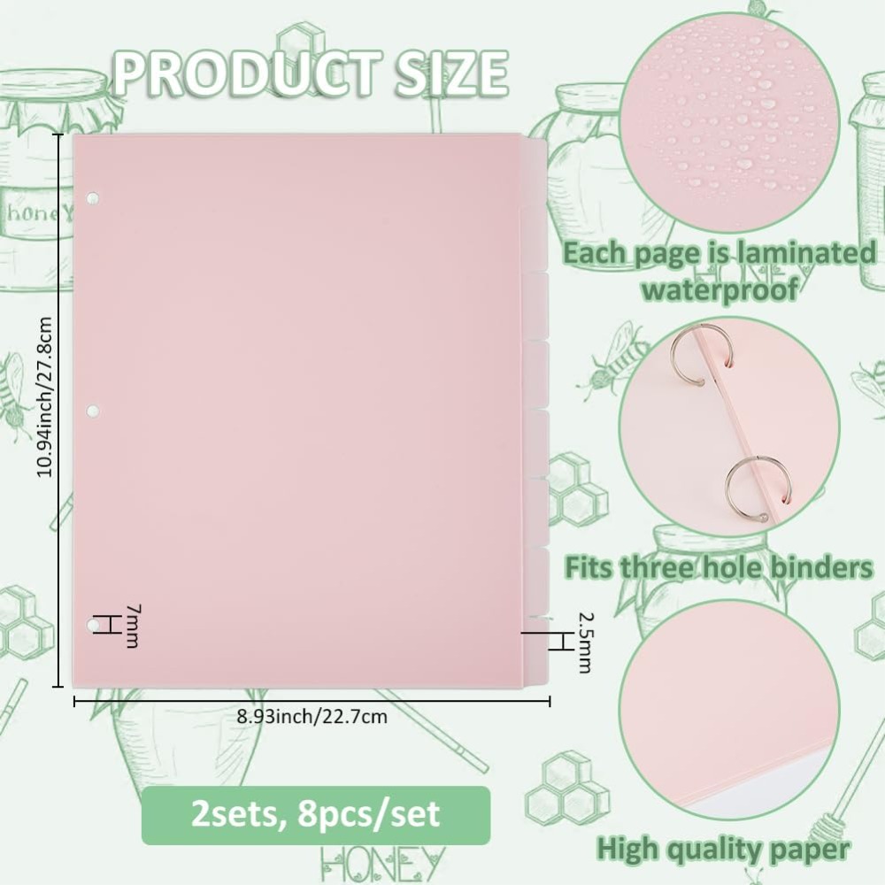 16 hojas, 3 anillas A4, diviso - Tab Divider A4 reseña y precio