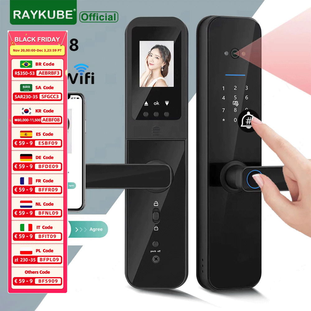 RAYKUBE F008 Tuya Wifi mirilla - Letter Opener Brass reseña y precio