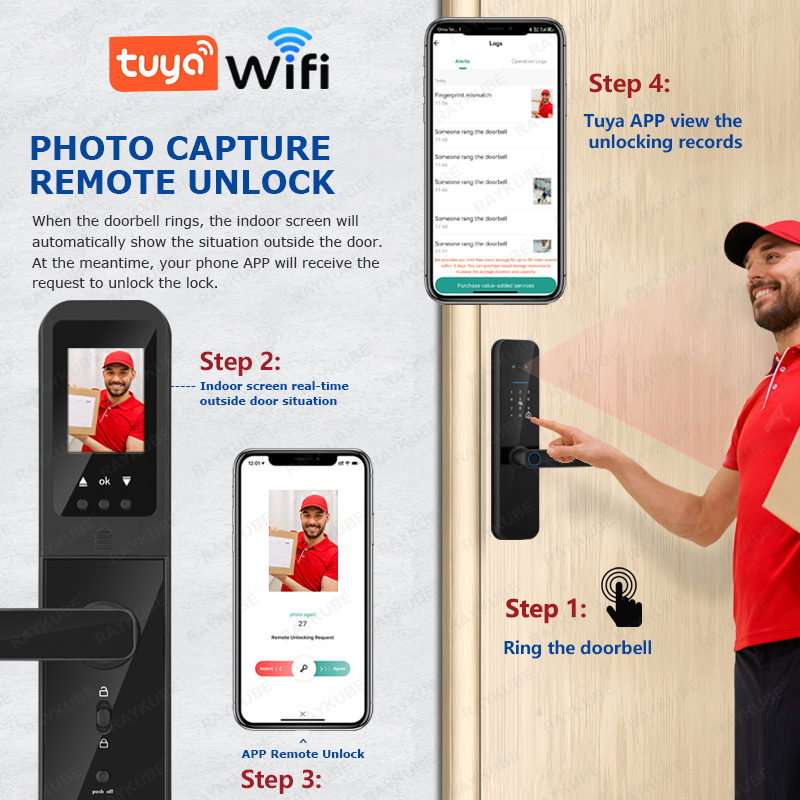 RAYKUBE F008 Tuya Wifi mirilla - Letter Opener Brass reseña y precio