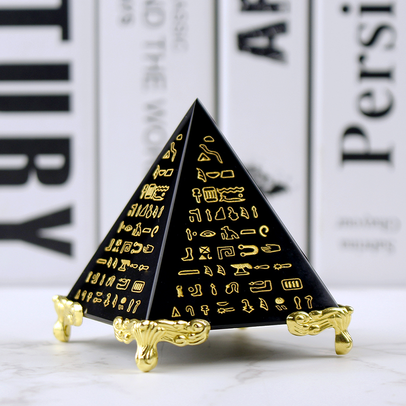 Modelo de pirámide de obsidian - Paper Weight Crystal reseña y precio