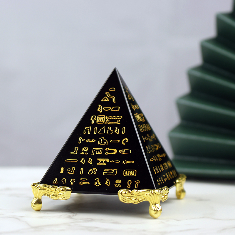 Modelo de pirámide de obsidian - Paper Weight Crystal reseña y precio