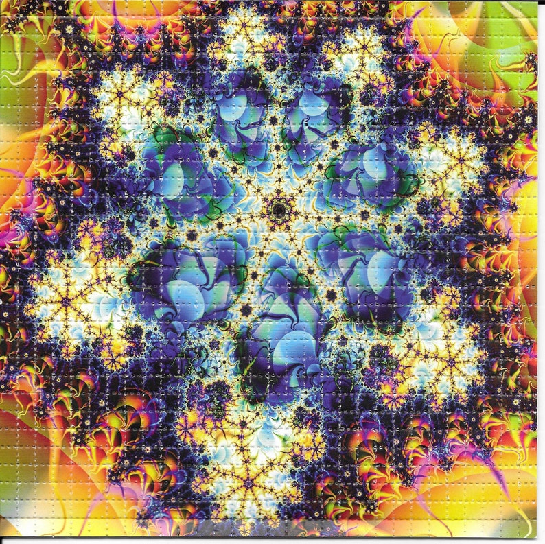 Fractal psicodélico LSD, secan - Ink Blotter Paper reseña y precio