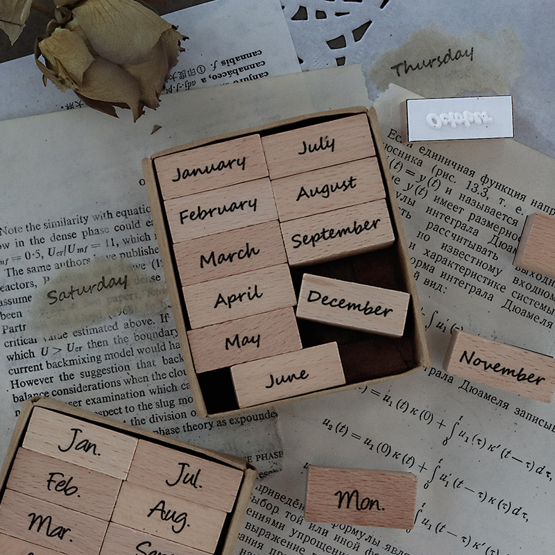 Sellos de madera con calendari - Rubber Date Stamp reseña y precio